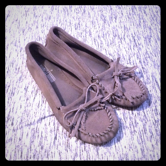 Minnetonka Shoes - Grey Minnetonka Moccasins